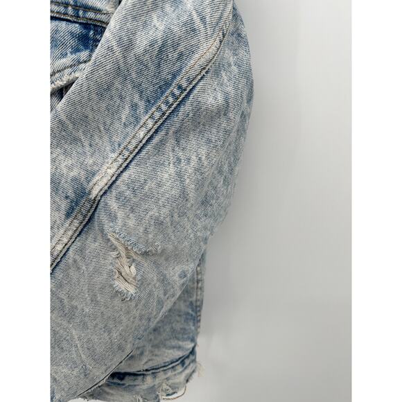 Levi's Jacket Men MEDIUM Blue 1987 Vintage Light Wash Washed Denim Sherpa Lined - Picture 10 of 16